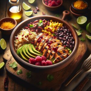 Zesty Raspberry Chipotle Chicken Bowl