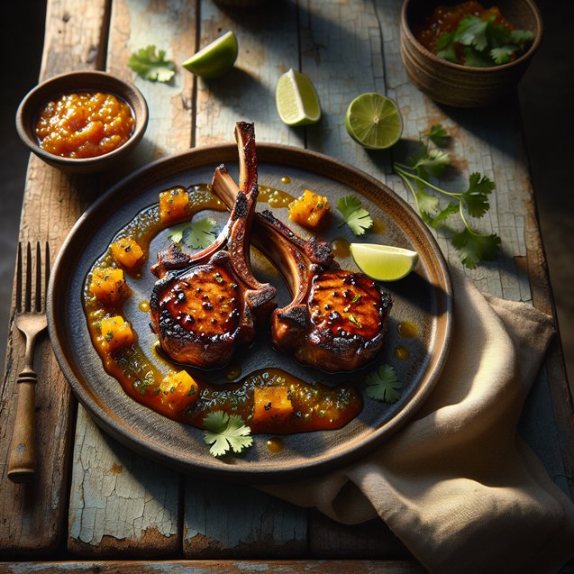 Indian Masaledar Mango Chutney Lamb Chops