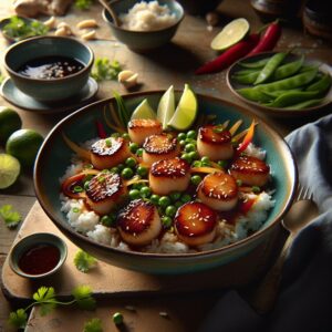 Ginger-Glazed Scallop Bowls
