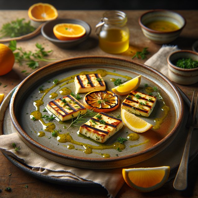 Mediterranean Herbed Grilled Halloumi With Citrus Drizzle