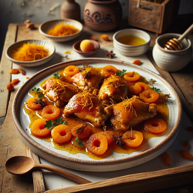Saffron Infused Apricot Chicken Delight