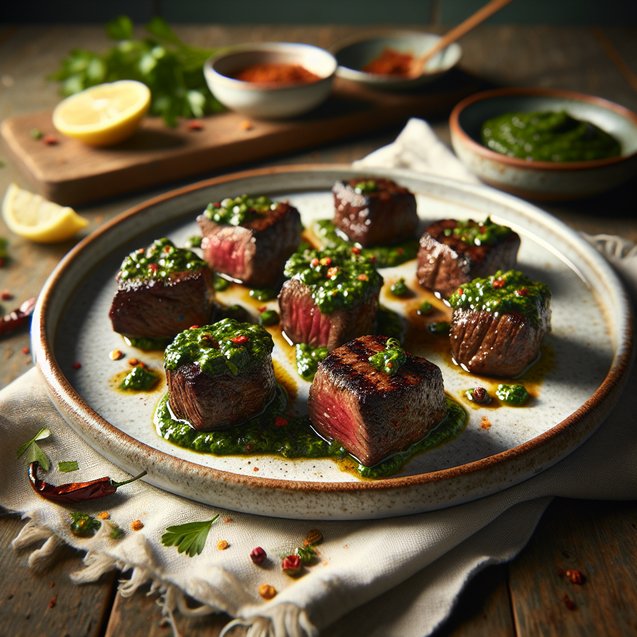 Smoky Paprika Chimichurri Steak Bites