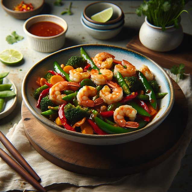Thai Sweet Chili Coconut Shrimp Stir-Fry
