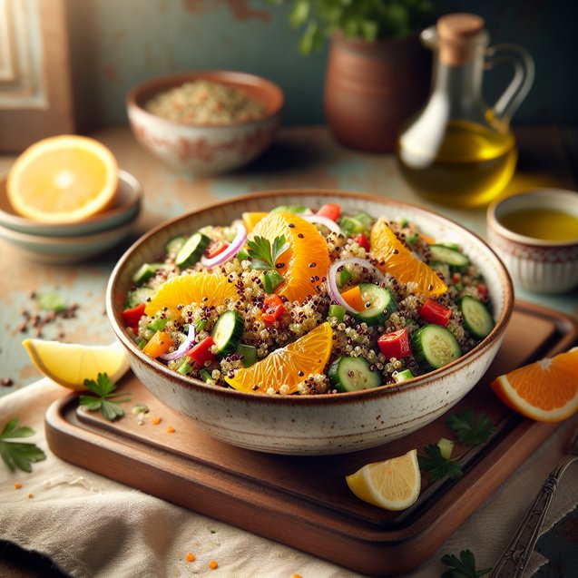 Mediterranean Celestial Citrus Quinoa Salad