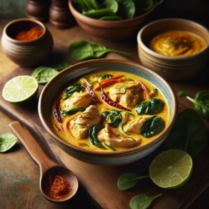 Saffron Sunrise Coconut Chicken Curry