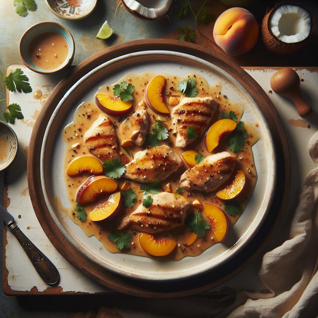 Starlit Coconut Peach Chicken