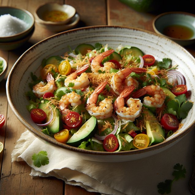 Spicy Twilight Coconut Shrimp Salad