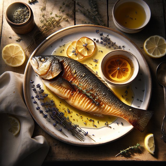 Mediterranean Luminous Lavender Lemon Seabass