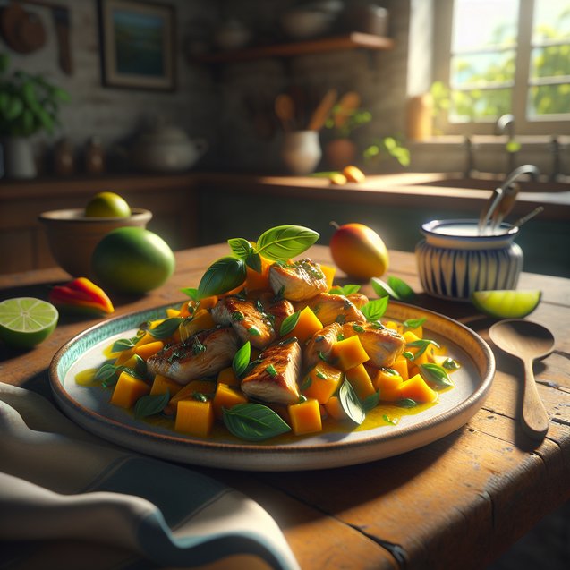 Tropical Mango Basil Chicken Medley