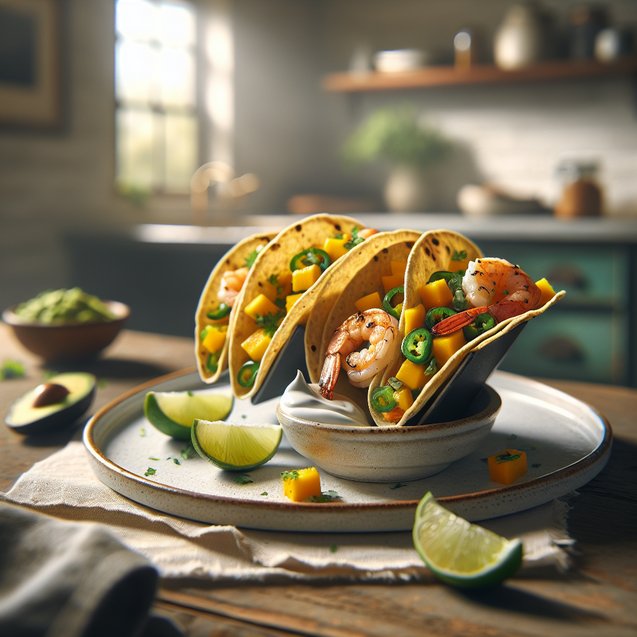 Mexican Mango Jalapeno Serenade Shrimp Tacos