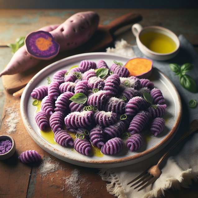 Enchanted Purple Sweet Potato Gnocchi purple sweet potato recipe