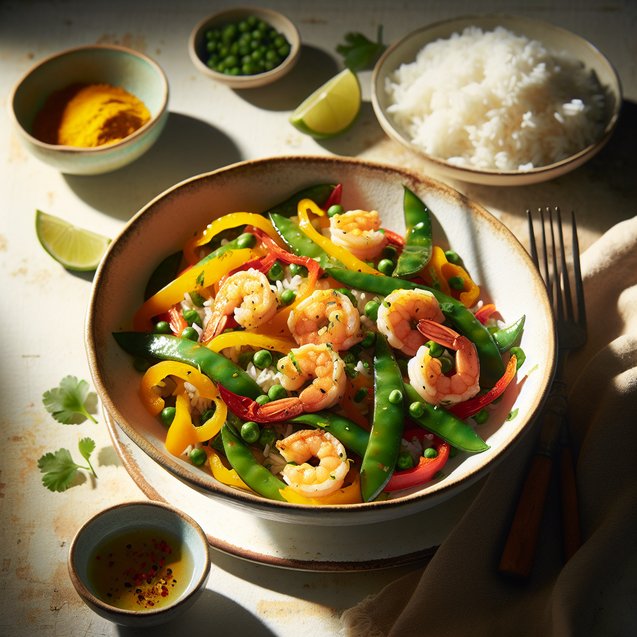 Indian Whimsical Saffron Coconut Stir-Fry
