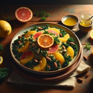 Saffron Citrus Kale And Quinoa Salad