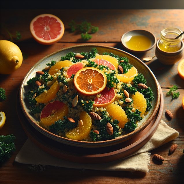 Saffron Citrus Kale And Quinoa Salad saffron quinoa salad recipe
