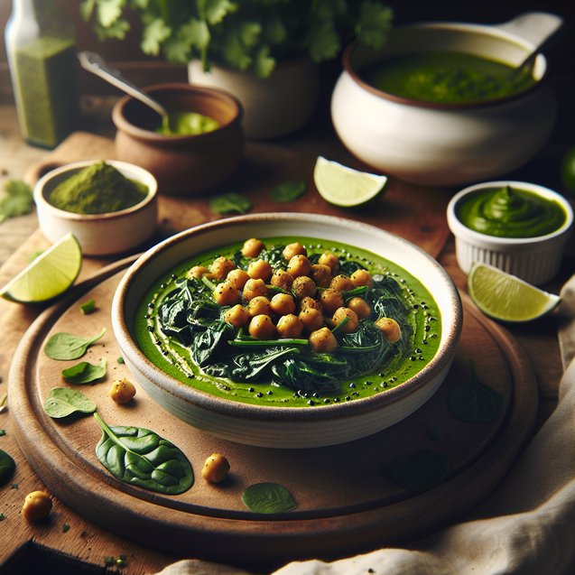 Indian Emerald Curry Spinach And Chickpeas