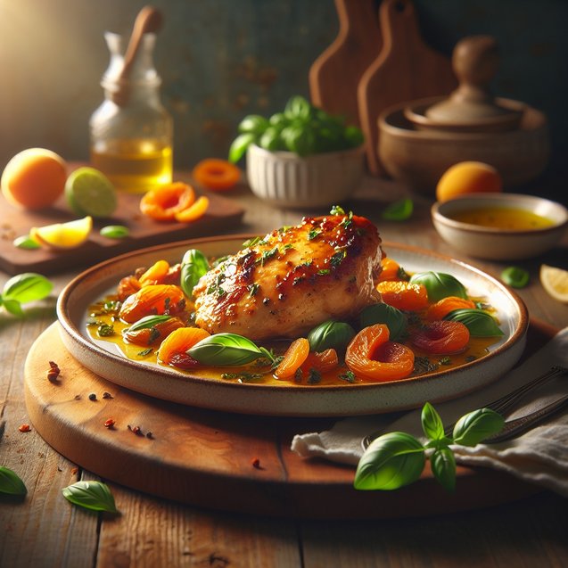 Mediterranean Whimsical Apricot Basil Chicken Serenade
