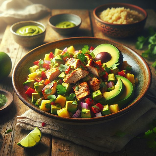 Mexican Enchanted Tropical Avocado Chicken Fiesta