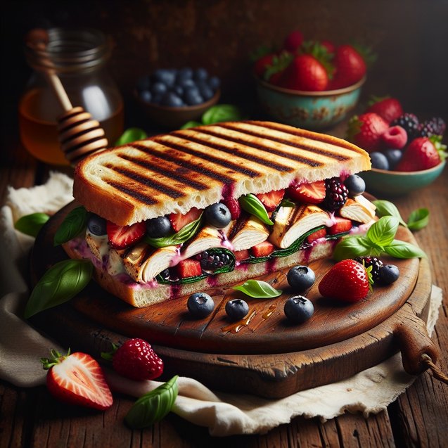 Radiant Berry Basil Chicken Panini