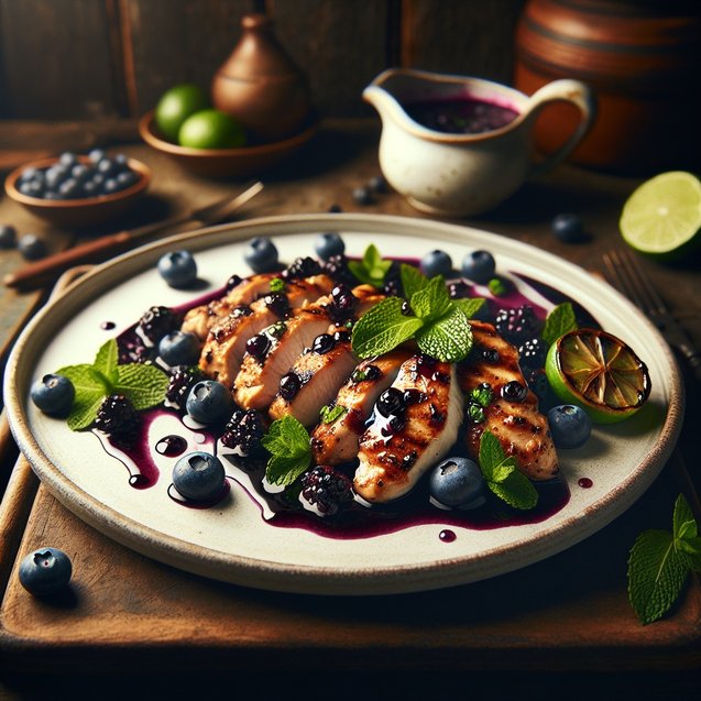 American Whimsical Blueberry Mint Chicken Serenade