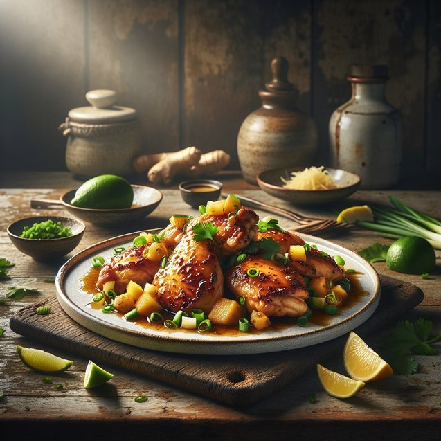 American Whimsical Cherimoya Ginger Chicken Adventure