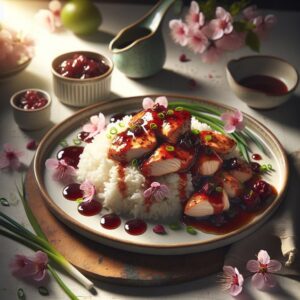 Whimsical Cherry Blossom Chicken Delight