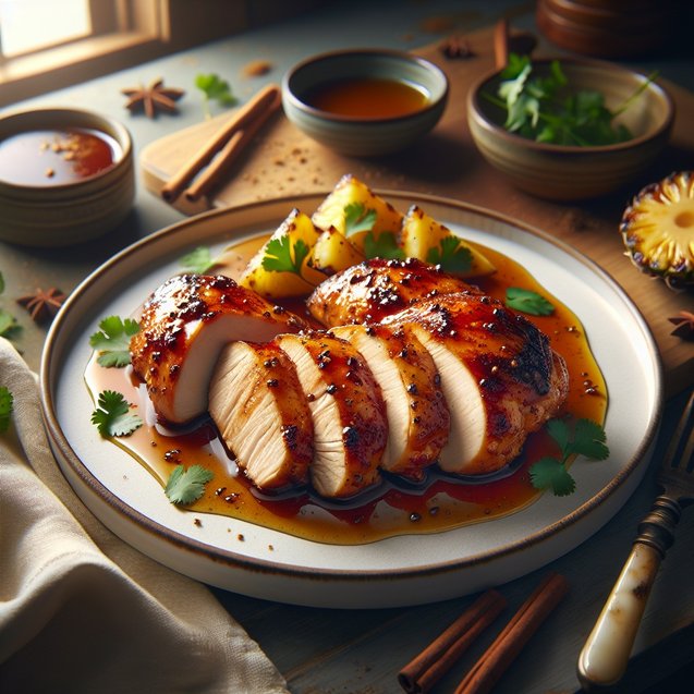 Tropical Cinnamon Honey Glazed Chicken