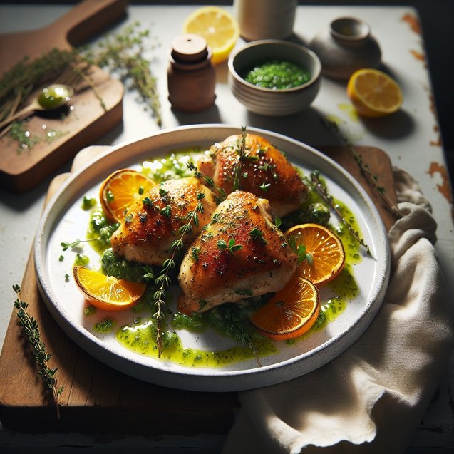 American Whimsical Citrus Herb Chicken Ballet