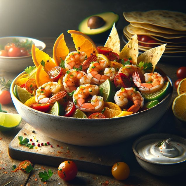 Mexican Zesty Rosemary Citrus Shrimp Fiesta