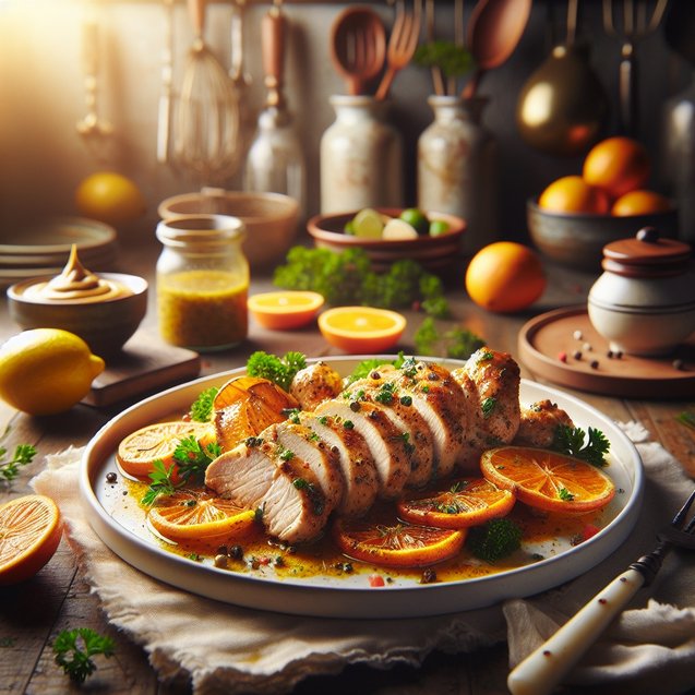 Mediterranean Whimsical Citrus Spice Chicken Twirl