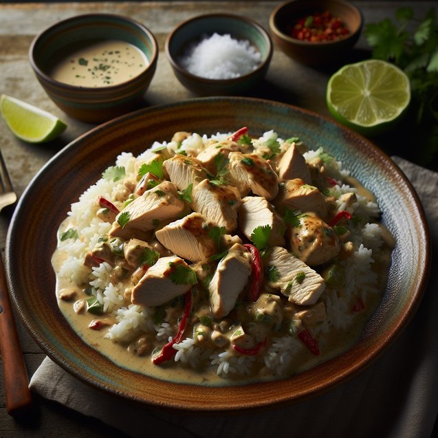 Thai Whimsical Jasmine Coconut Chicken Delight