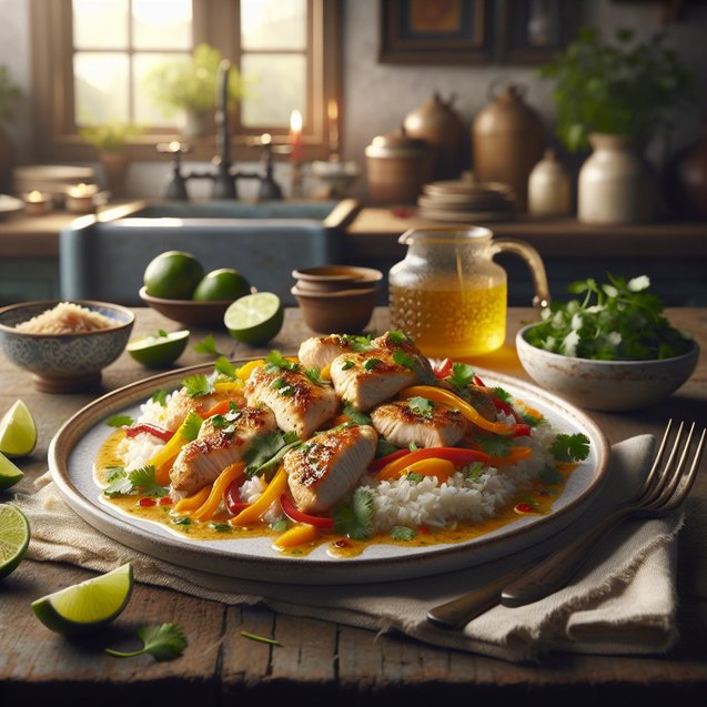 Whimsical Citrus Coconut Chicken Adventure