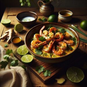Coconut Honey Ginger Shrimp