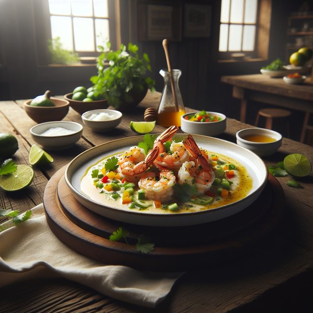 Whimsical Coconut Lime Shrimp Fiesta