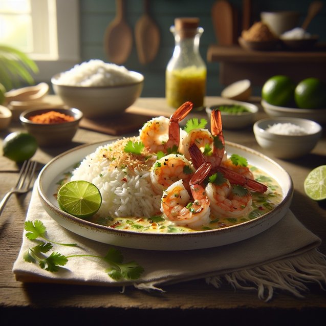 Whimsical Coconut Lime Shrimp Melody