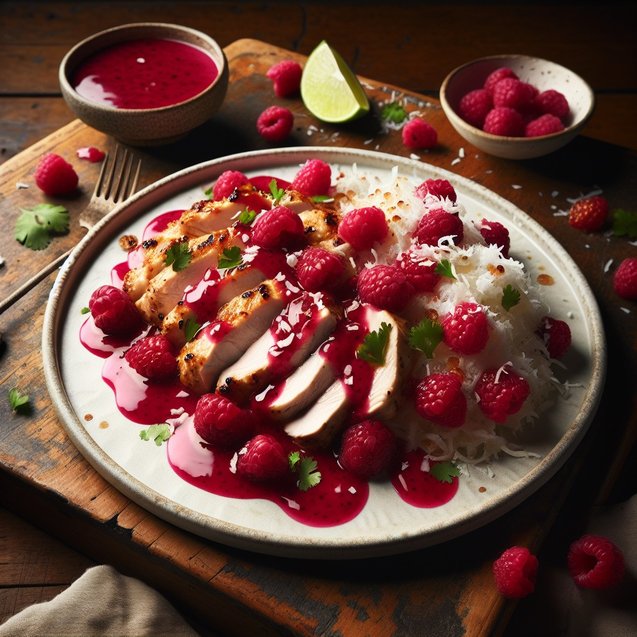 Whimsical Coconut Raspberry Chicken Serenade
