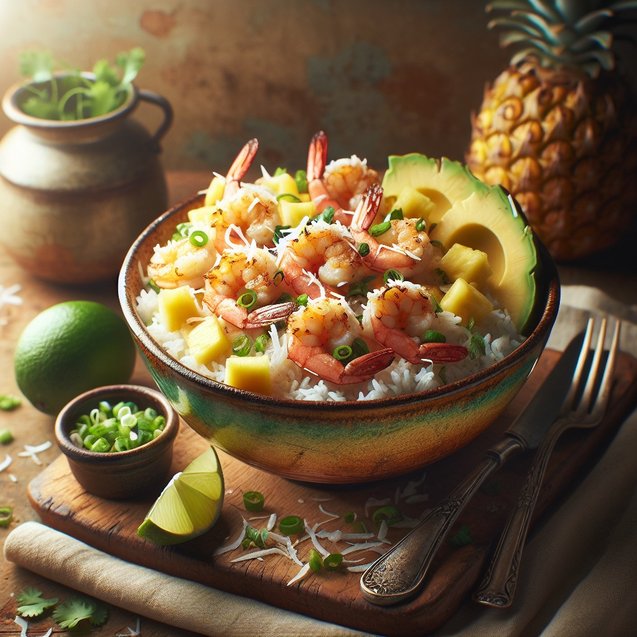 Tantalizing Tropical Coconut Shrimp Bowls