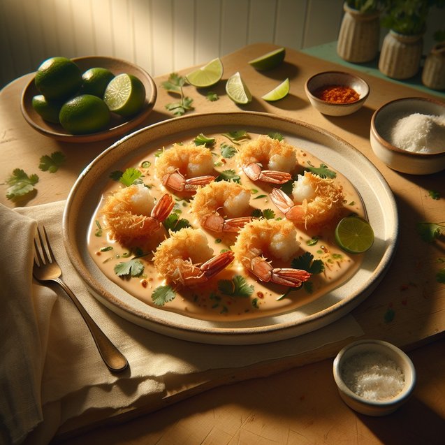 Mexican Whimsical Chili Lime Coconut Shrimp Serenade