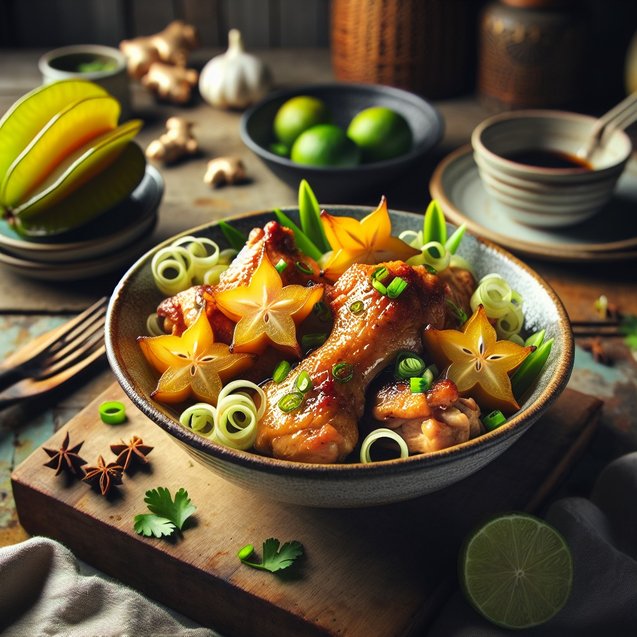 Asian Zesty Starfruit Ginger Chicken Melody