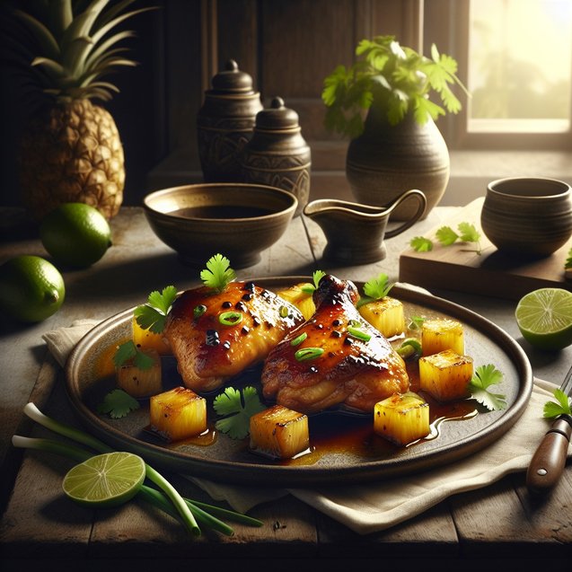 Tropical Caremelized Ginger Chicken Duet
