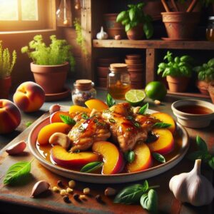 Sunkissed Ginger Peach Chicken Delight