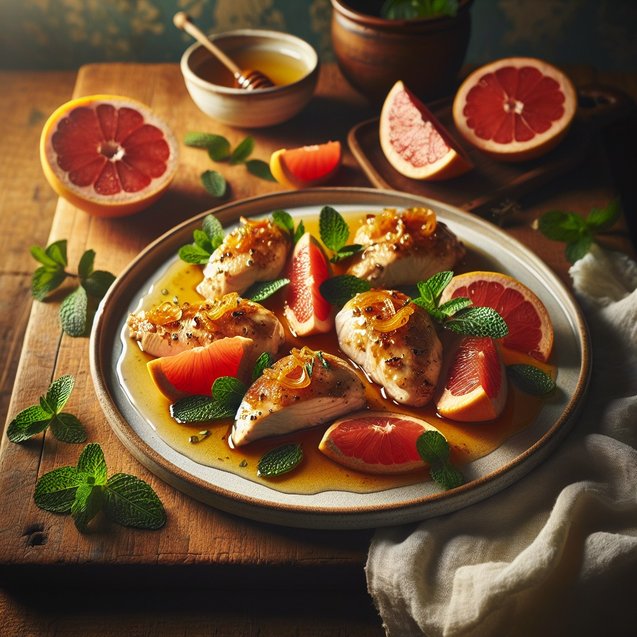 Mediterranean Whimsical Grapefruit Mint Chicken Escapade
