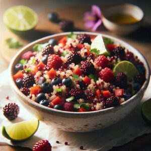 Zesty Hibiscus Berry Quinoa Salad
