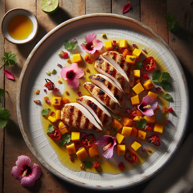 Radiant Hibiscus Mango Chicken Melody