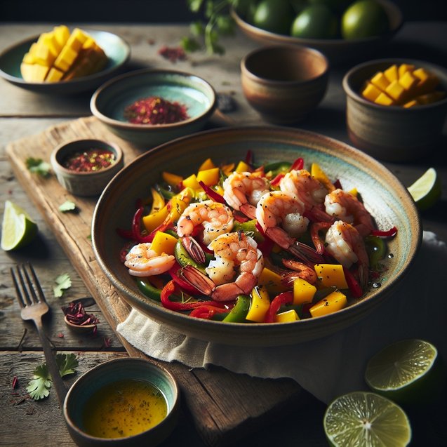 Zesty Hibiscus Mango Shrimp Medley