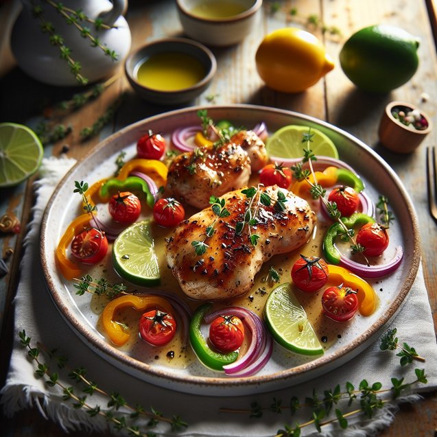 American Whimsical Honey Lime Thyme Chicken Medley