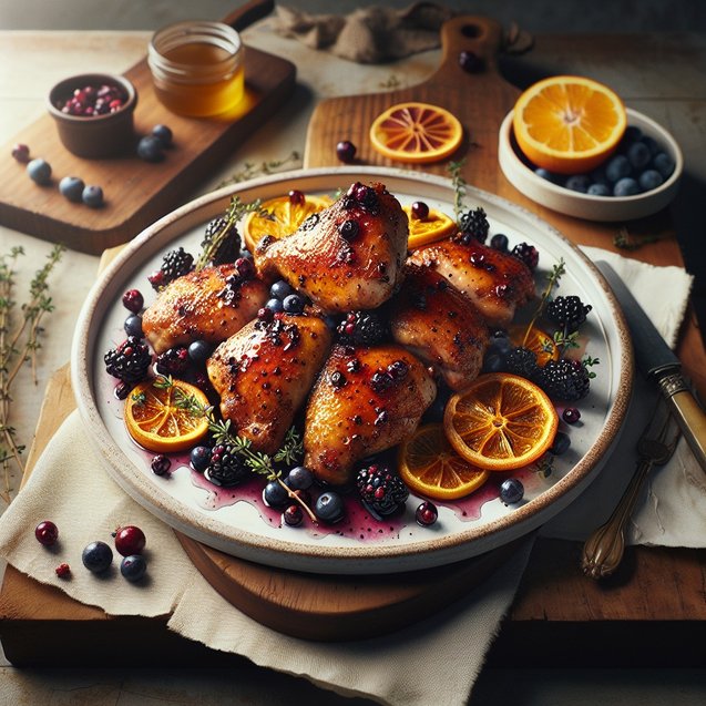 American Whimsical Huckleberry Citrus Chicken Serenade