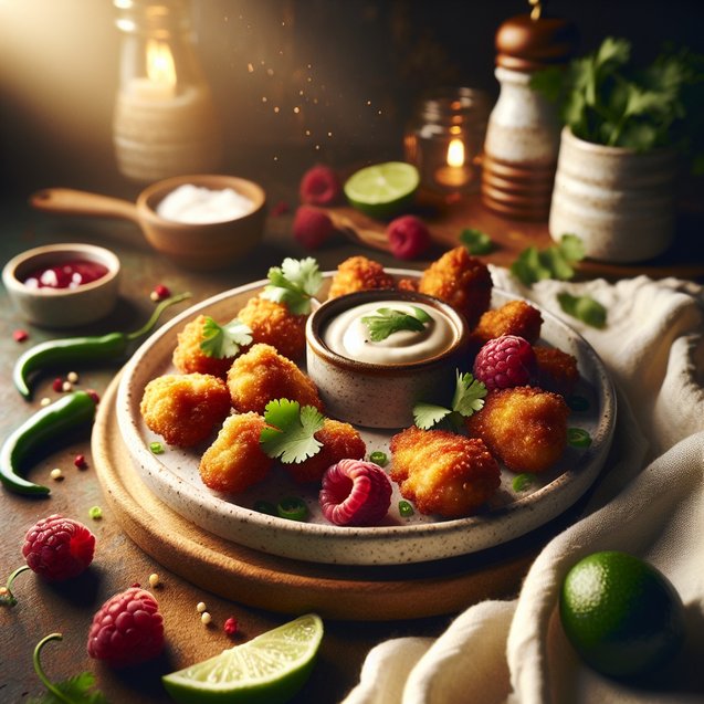Mexican Twilight Raspberry Jalapeño Chicken Bites