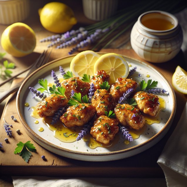 Mediterranean Luminous Lemon Lavender Chicken Bites