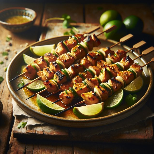 Thai Zesty Lemongrass Ginger Chicken Skewers