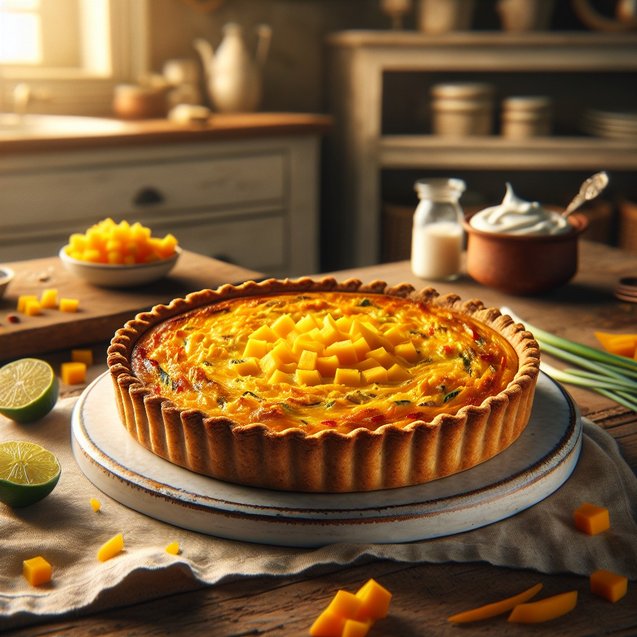 Mexican Zenith Chili Mango Chicken Quiche